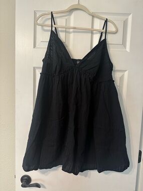 wild fable Black Tiered Spaghetti Strap Mini Dress